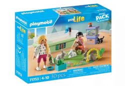 PLAYMOBIL MY LIFE - PACK DE DÉMARRAGE ANIMALERIE AVEC ENCLOS À LAPINS ET TAPIS DE JEUX #71753 (0325)